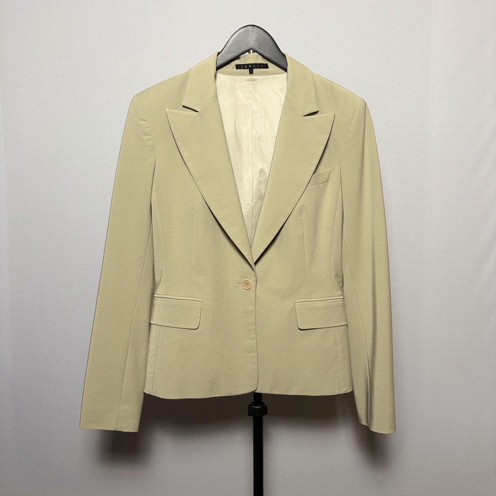 Theory Clinton Precision Ponte Women's Blazer Jacket Size 2 Single Breasted